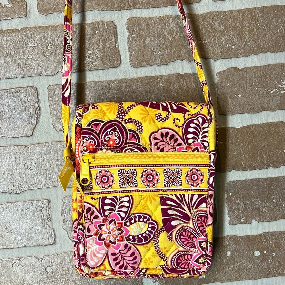 Vera Bradley Crossbody bag Bali Gold Purse Wallet Cotton Vegan